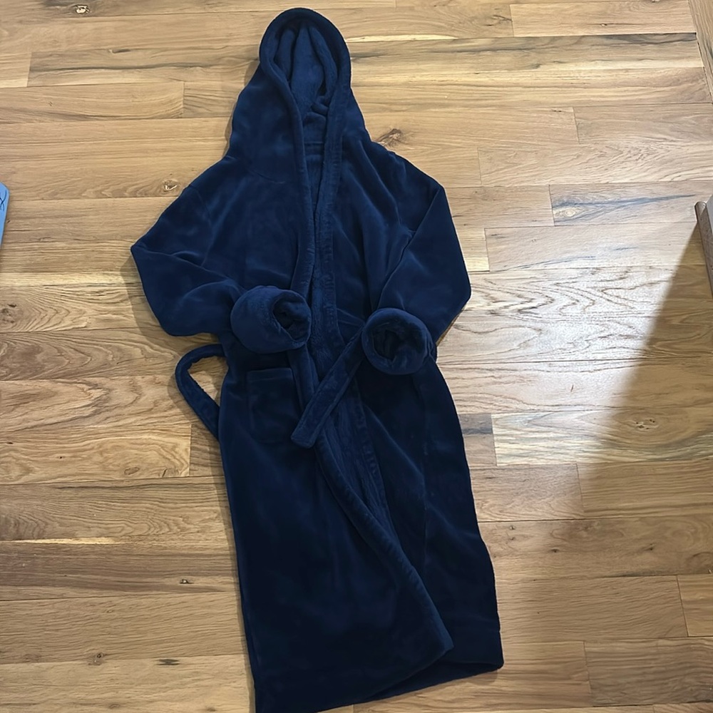 LEVERET Kids Hooded Robe size 12